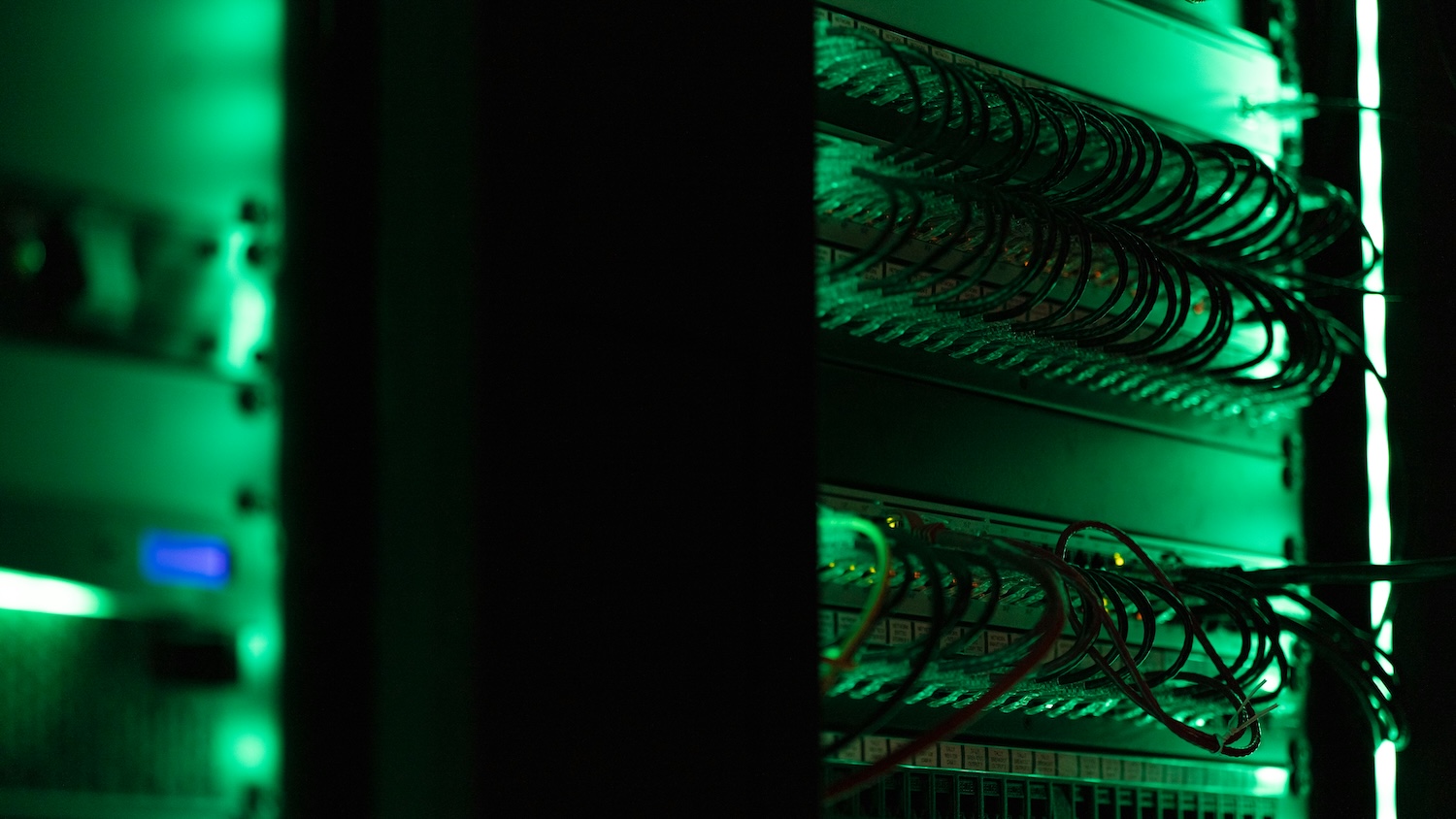 Old server rack ready for retirement