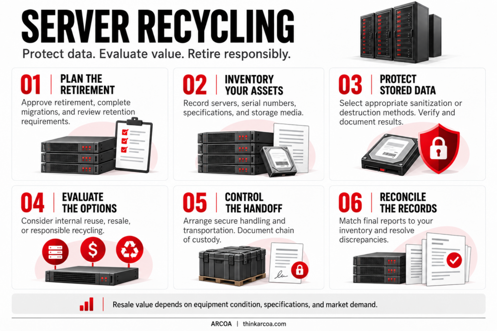 6 steps for server recycling